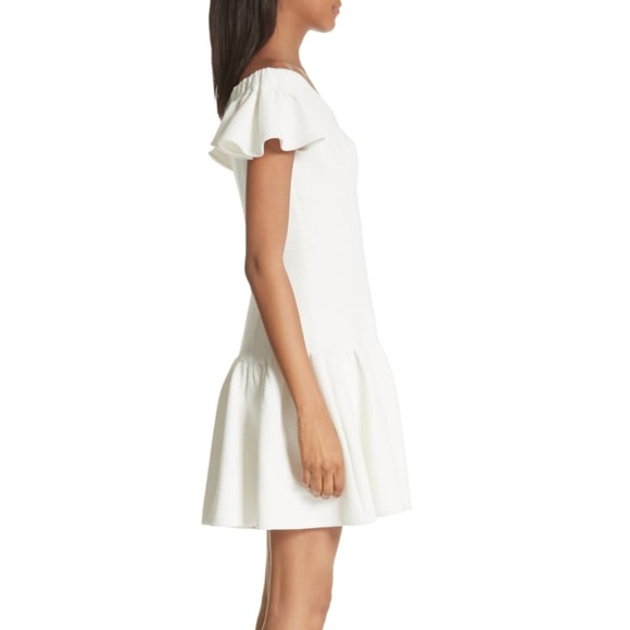 La Vie Rebecca Taylor Stretch Textured Dress White - Picture 2 of 4